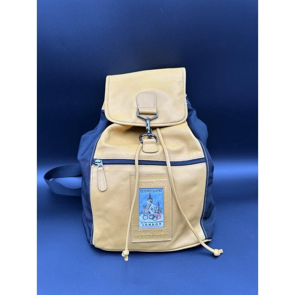 Vintage Coach‎ 1996 Atlanta Olympic Games Yellow Leather Backpack